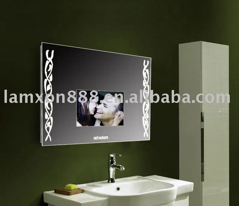 Bathroom TV Mirror with Lighting