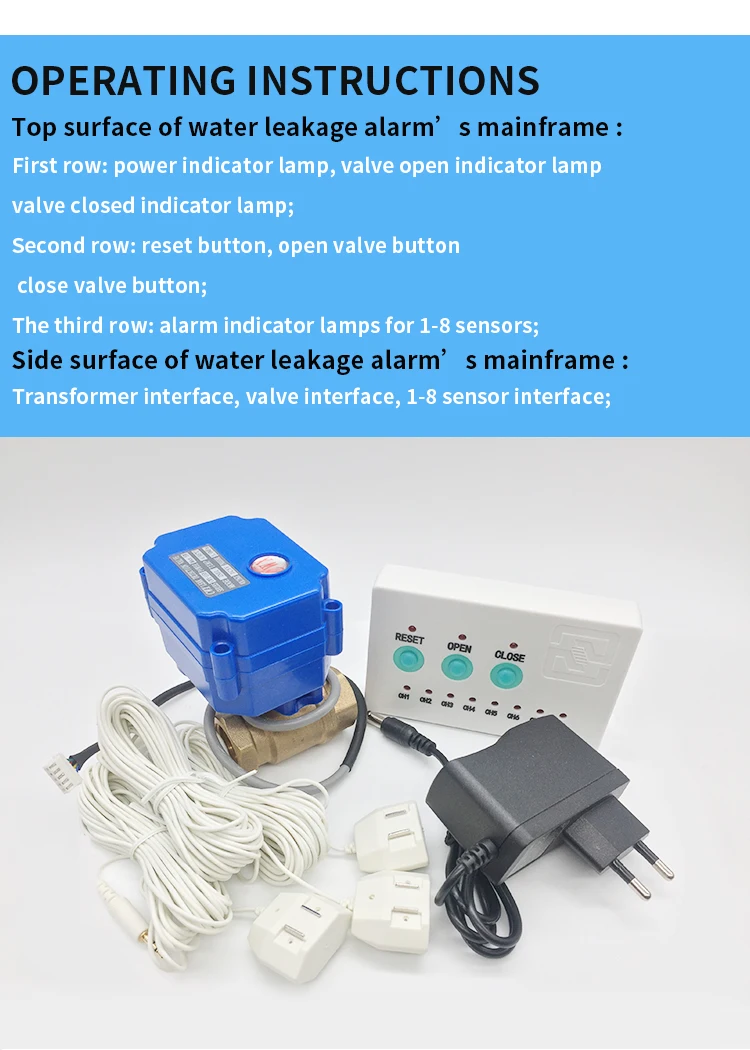 Water Leak Sensor 5v 220v Dn8 Dn15 Dn20 Dn25 Cwx15n Electric Water