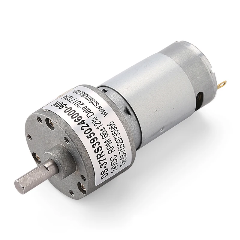 24 Volt 60 Rpm Ds37rs395 37mm 6rpm 12v Dc Gear Motor Buy 37mm 6rpm