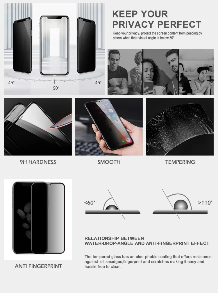 2021 New Airbag Vidrio Templado Full Privacy Screen Protector Curved