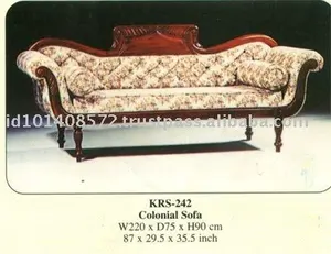 Colonial Living Room Sofa Mahogany Indoor Furniture