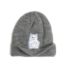2016 Spring Women Cap Knitted Cat Hat Hip Hop Skullies & Beanies Women Beanies Men Street Dance Mask Winter Cap Unisex Gorro