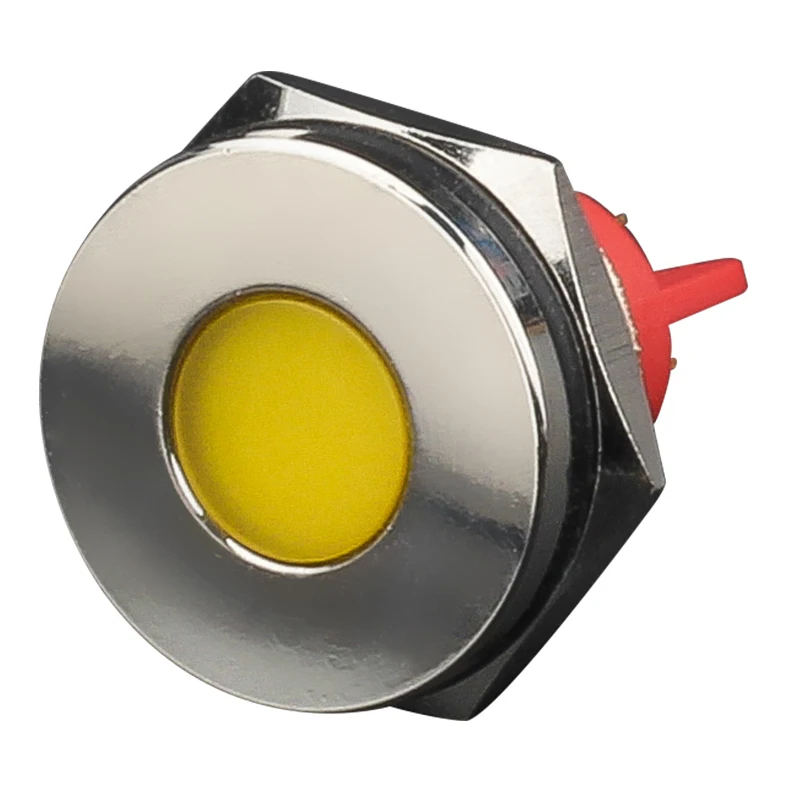 16/22mm Lamp 110v Ip67 Waterproof pin terminal Tri-color Dot Illuminated Metal Led Indicator with line