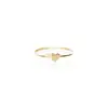 Stainless Steel Tiny Gold Heart Ring, Solid Heart Stacking Rings