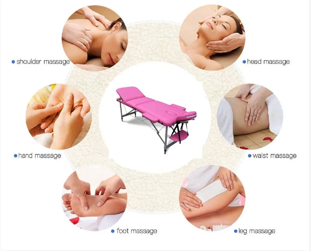 Lightweight Portable Folding Massage Table Beauty Salon Tattoo
