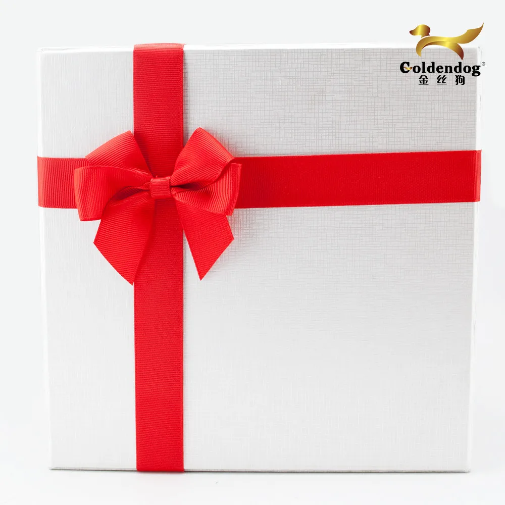 Hot Custom Red Handmade Gift Boxes Packing Ribbon Bow With Elastic Loop