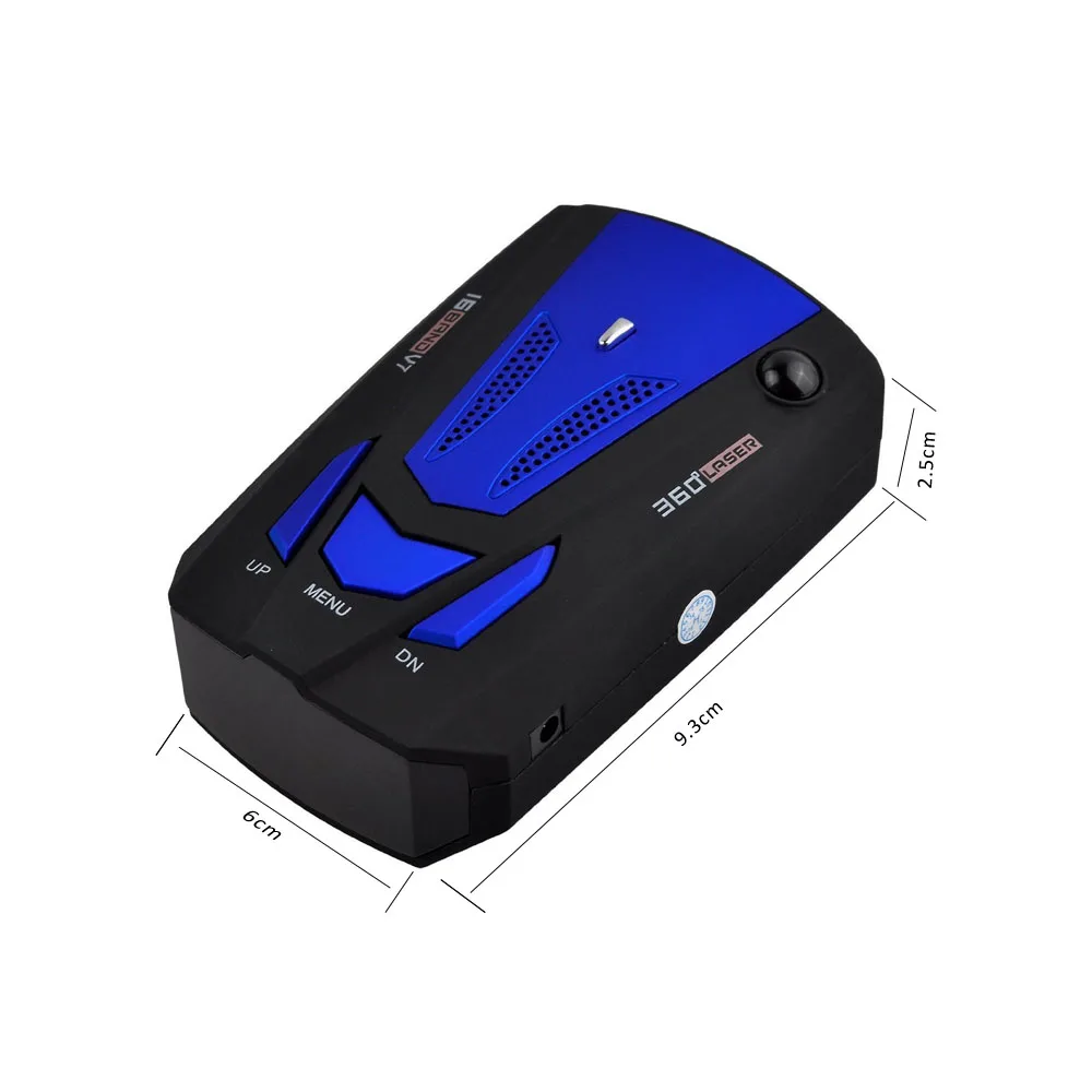 360 Degree Detection Policy Radar Detectors Kit with LED Display Laser Radar Detector for Cars Prompt Speed City//Highway Mode Black