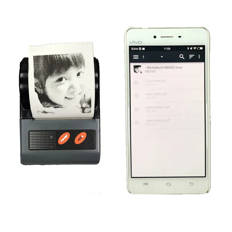 58mm Mini Printer Thermal Bluetooth Android Supports Printing from webpage