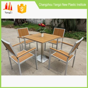 Polystyrene Daur Ulang Bilah Luar Meja Bundar Dan Kursi Tops Polystyrene Daur Ulang Bilah Luar Meja