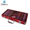 Casino Acrylic Lid Clay Poker Chips Set Case with Aluminum Frame
