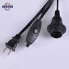 Customized Canada USA listed power plug + electric wire + 305 switch + E12 light socket salt lamp power cord