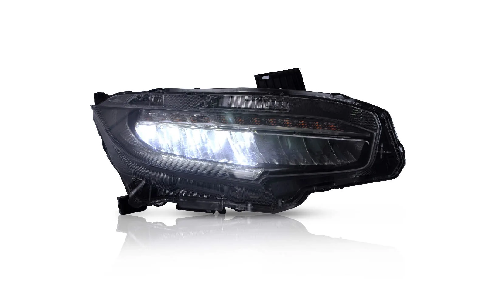 VLAND manufacturer for car headlight for Civic head light 2016 2017 2018 LED head lamp with moving signal & color-changing DRL