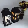 Newest Design Cat and Bird Printing Surface Candle Holder Baterry operated Lantern Halloween decorative lantern