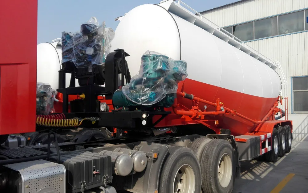 Huayu Manufacturer V shape bulk cement powder material tanker semi trailer