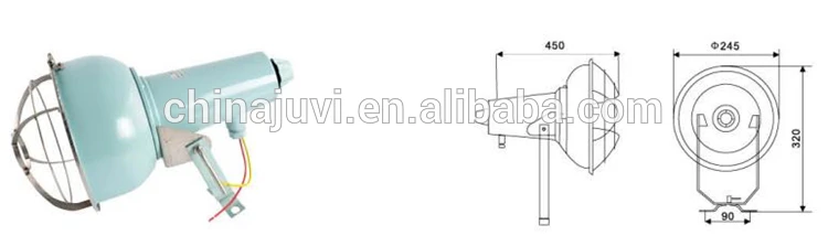 TG64 Stainless Steel marine ship deck dock port station spotlights spot light 450W 500W