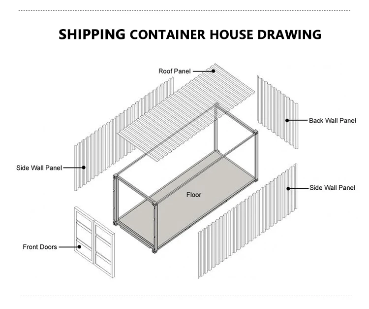 Морской контейнер 20 футов чертеж - 80 фото