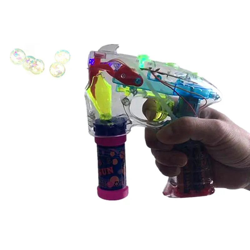 Wholesale Transparent Soap Water Bubble Gun Toy With Led Light Buy