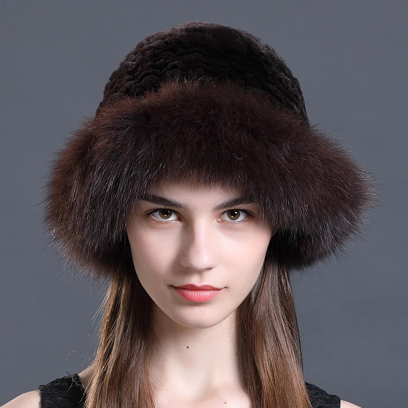 fur trimmed hat womens