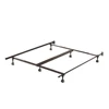 6 Wheels Adjustable Metal Bed Frame With Headboard Bracket