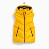 Newest design kids outerwear fashion children warm sleeveless zipper jacket boys winter 2 color padded gilet with hood