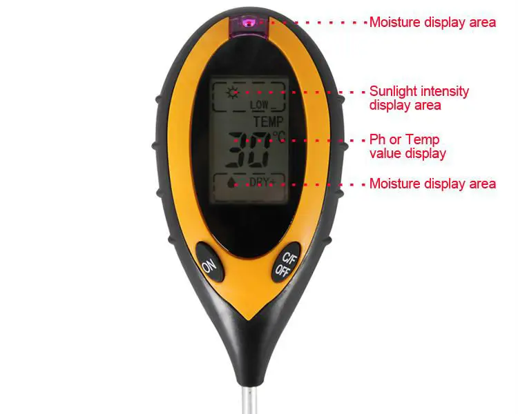Electric Ph Soil Tester,Digital 4 In 1 Multipurpose Soil Meter Buy
