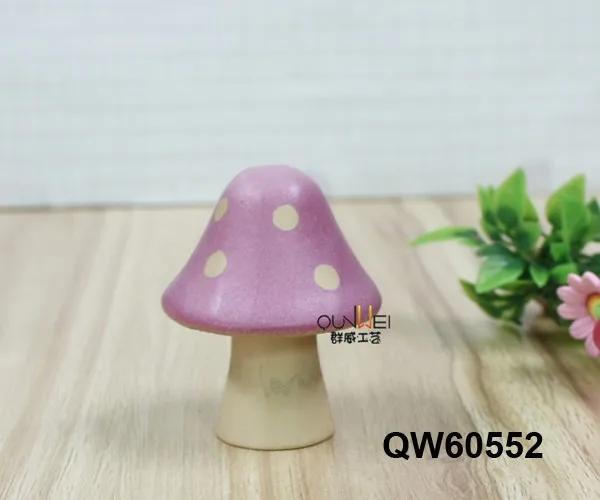 Dollhouse Miniatures Furnitures Wooden Light Purple Mushrooms