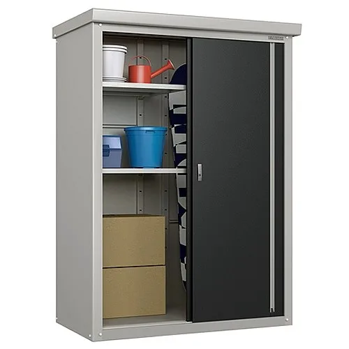 Home furniture metal garden storage cabinet waterproof sliding door design