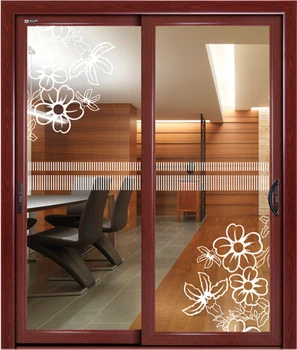 Image of living room glass door design