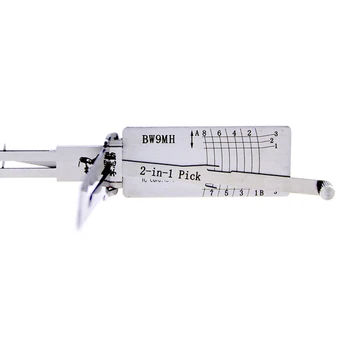 Lishi Bw9mh 2 In 1 Auto Car Door Lockpicks Decoder Unlock Tool