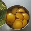 Canned peach irregulai dice shape on average better flavor