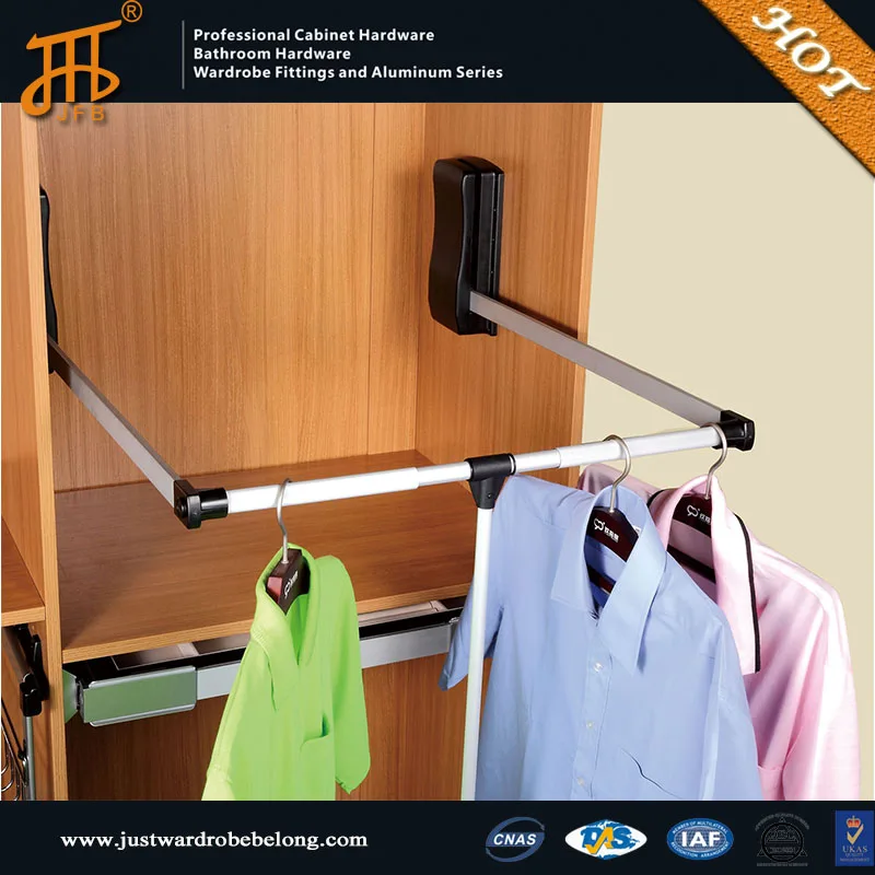 High Durability Simple Style Wardrobe Pull Down Hanging Rail