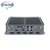 High end fanless computer case Intel J1900 mini itx dual ethernet lan 3g 4g gsm industrial pc for win 8