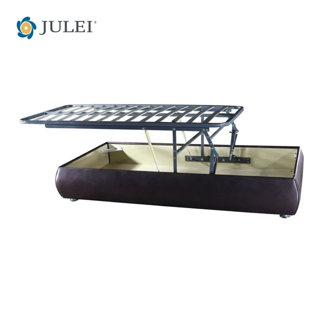 New Arrival Gas Lift Up Metal Bed Frame With Storage Space Djall06