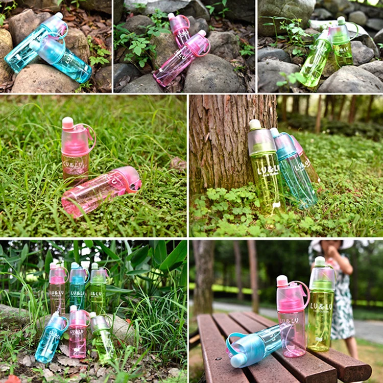 new style sports plastic mist spray plastic water bottle