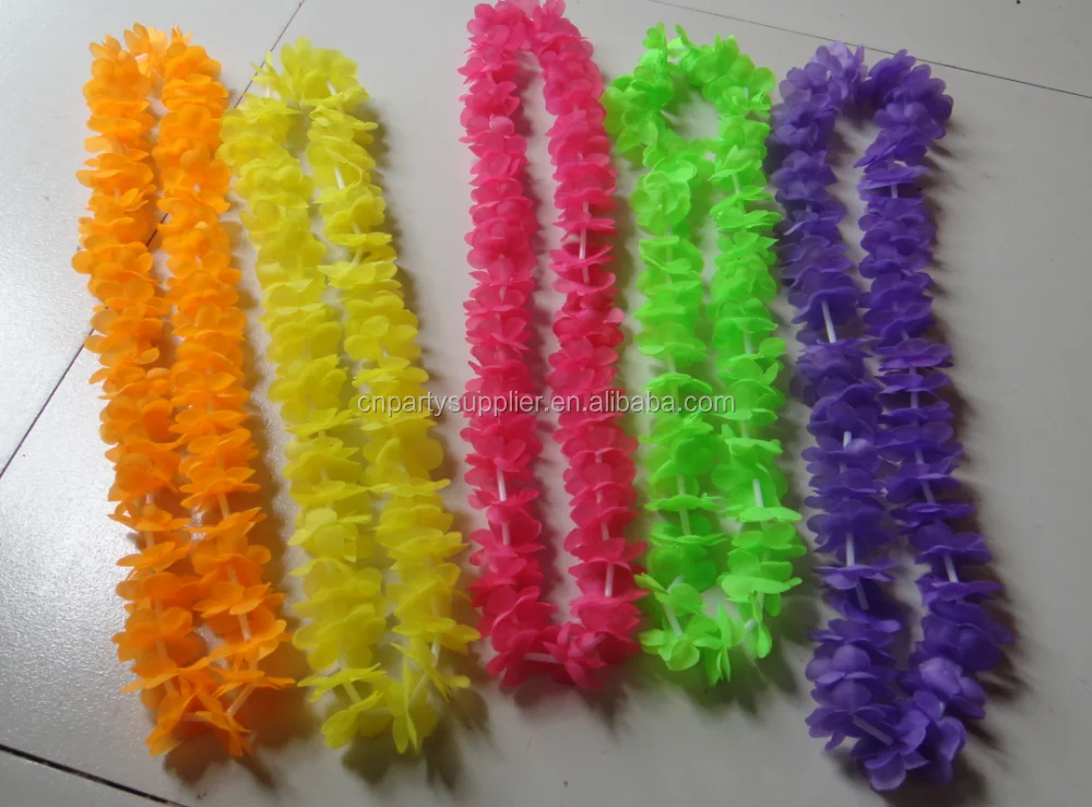 Graduation Hawaiian Flower Leis Cheap Plastic Hawaiian Decoration Flower Leis Garland Buy