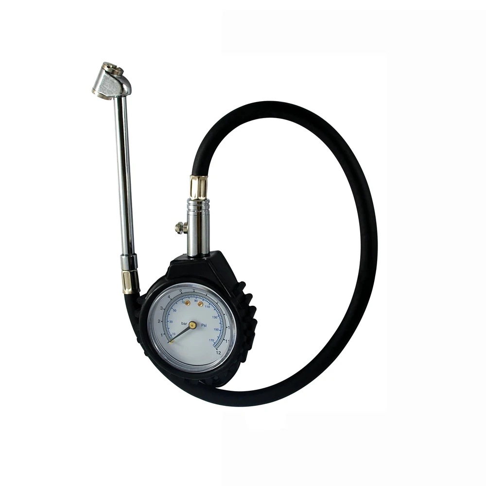 Heavy Duty Dial Tire Pressure Gauge With Hose Buy Tire Valve Stem