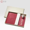 Custom design Travel Holder Pink Passport Cover card customised logo passport holder and luggage tag set visa work permit