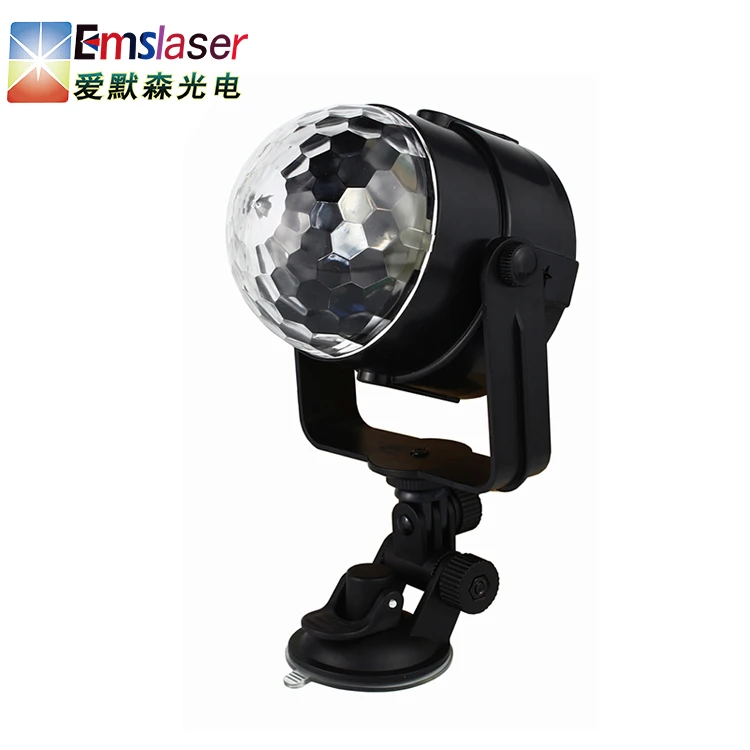 Hot selling USB 3 color mini led crystal magic ball projector car lighting for dj
