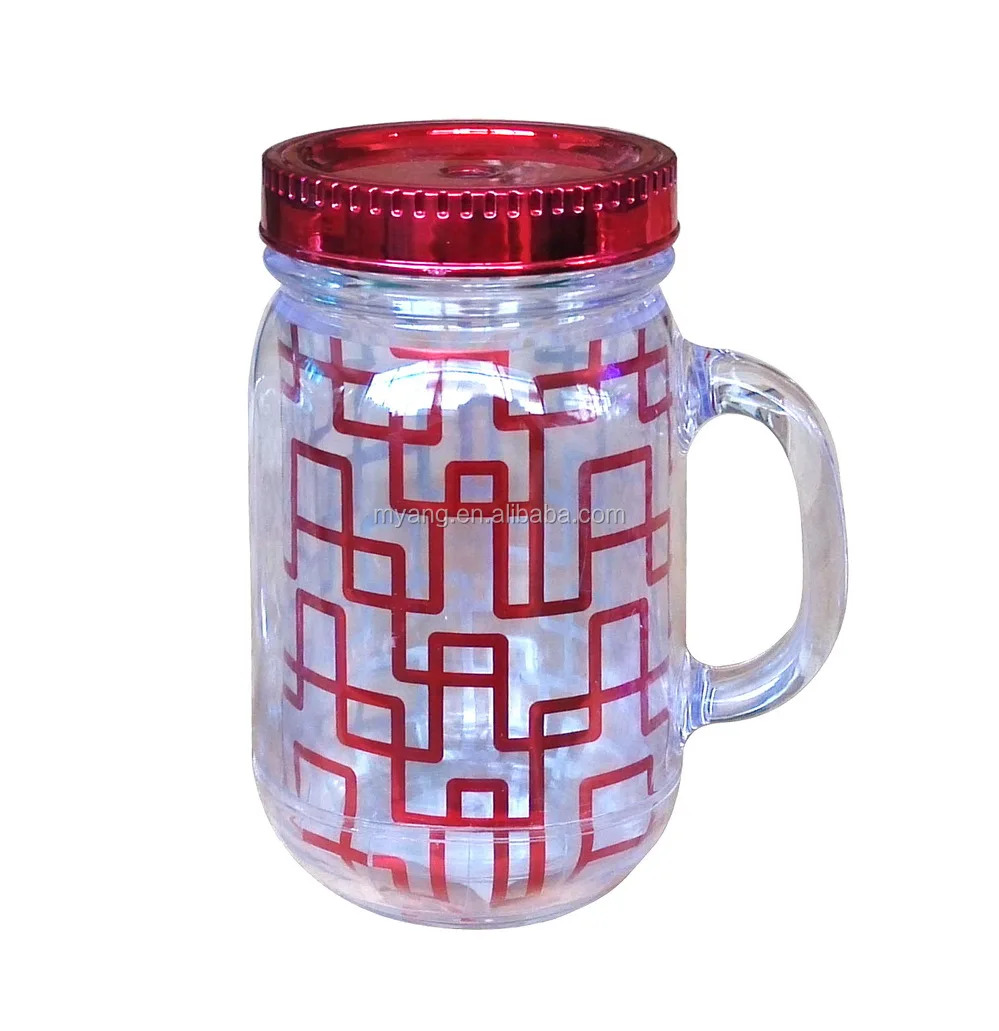 plastic mason jar tumbler with straw