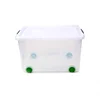 Wholesale durable transparent home storage bins with lids,plastic storage bins with rollers