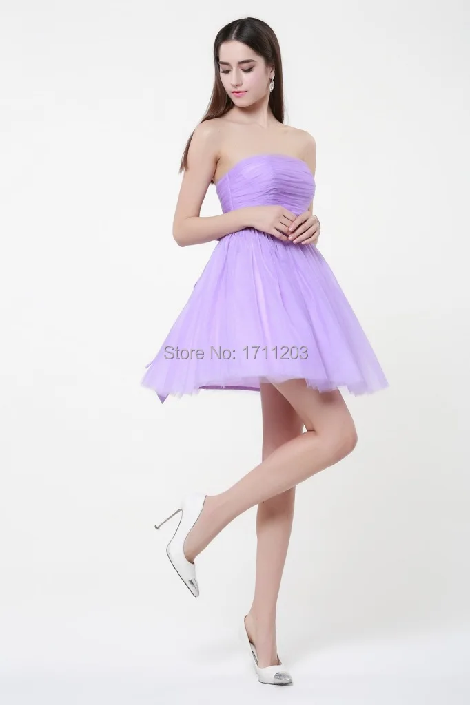 Buy In Stock Cheap Lavender Short Bridesmaid Dresses Under 50