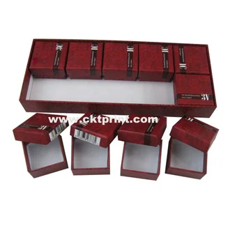 Red Logo Printed Hard Small Mini Cardboard Boxes With Lids - Buy Red