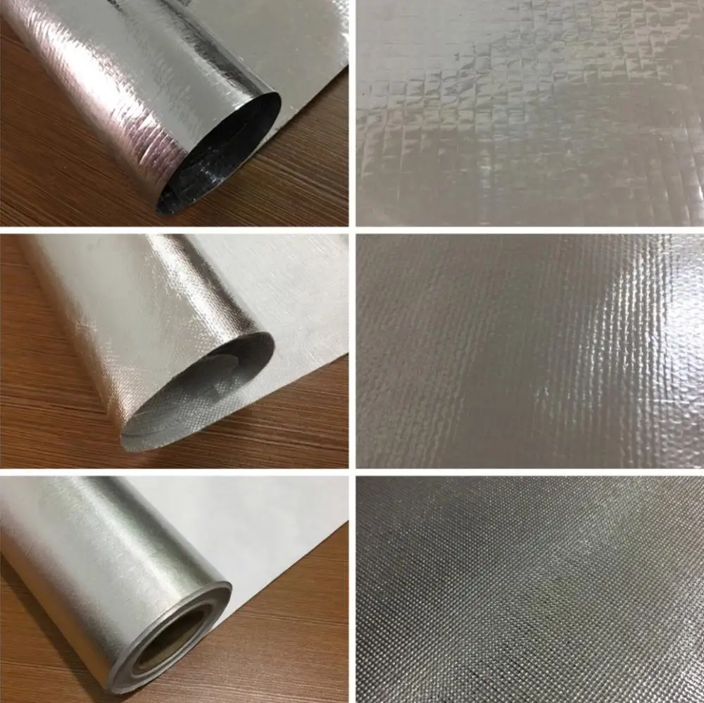 2 Sided Perforated Heat Shield Aluminum Foil Woven Fabric For Attic