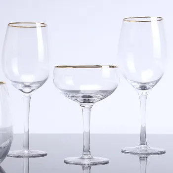 Inlaid With Gold Goblets Crystal Red Wine Gles Inlaid With Gold Goblets Crystal Red Wine Gles
