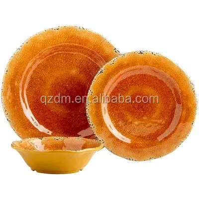 High Quality Melamine Dinner Ware Set Of 3pcs Big/Small Plate And Bowl Set