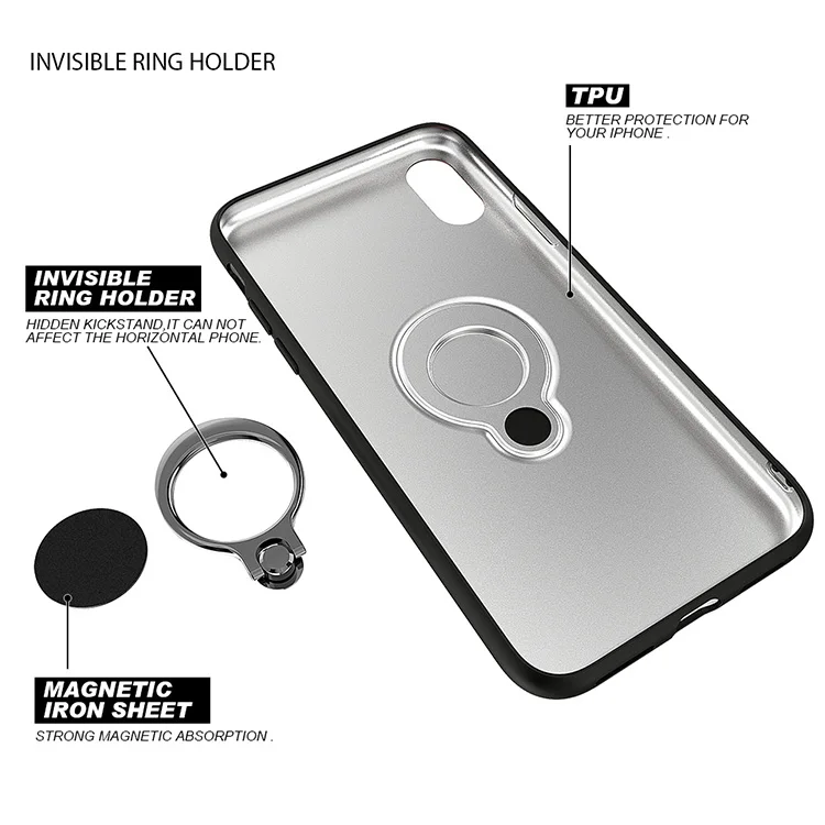 Phone Case and Accessories Case Phone Cover TPU Phone Case with Magnet Ring Holder for iPhone XR XS MAX