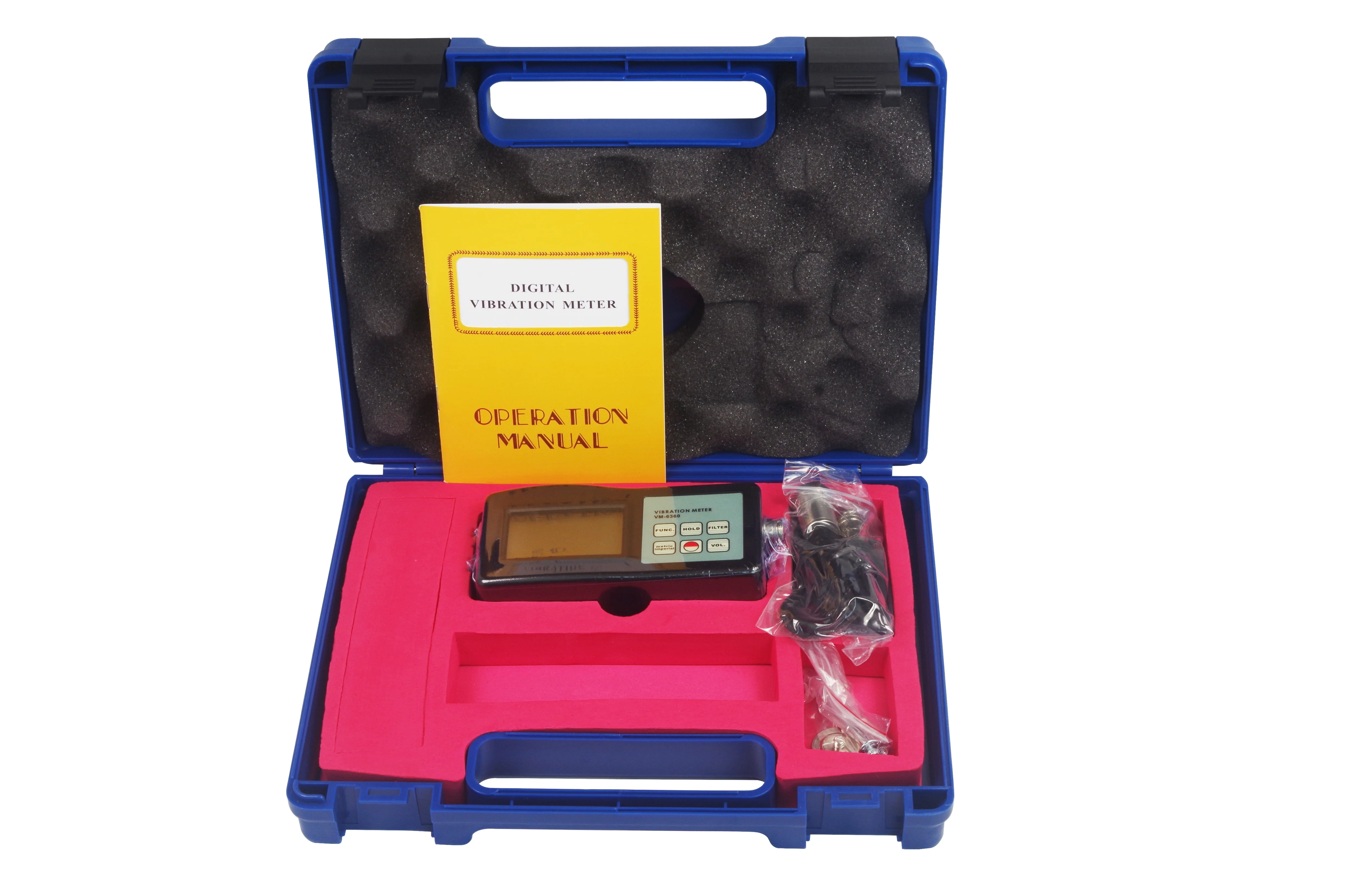 landtek digital portable vibration meter for acceleration &