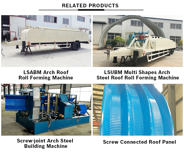 Curved Arch Metal Roofing Sheet Building Roll Forming Machine 