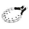 Quick Release Snap Buckle Pet Stainless Steel Metal Pinch Choke Chain Prong Dog Training Collar with Rubber Caps