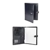 A4 compendium folder leather/black leather a4 zipped conference compendium with calculator/zippered executive compendium